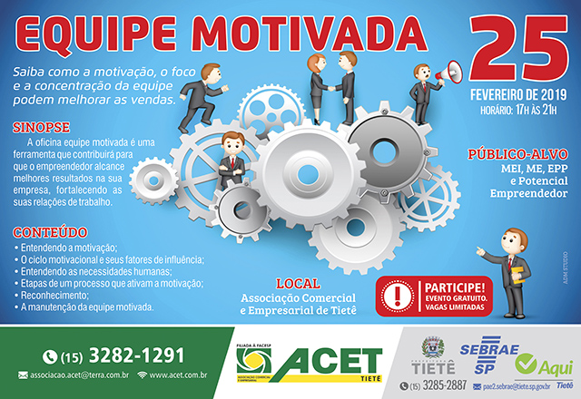 SEBRAE Aqui oferece Oficina “Equipe Motivada