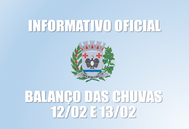 INFORMATIVO: Avarias das Enchentes de 12/02 e 13/02