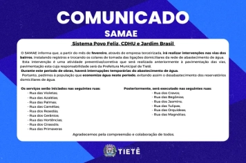 Comunicado Samae