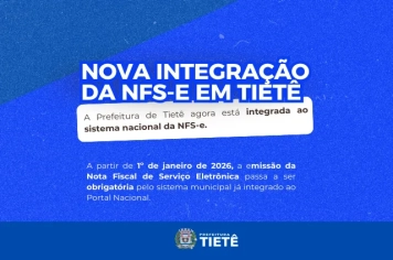 NOVA INTEGRAÇÃO DA NFS-e EM TIETÊ