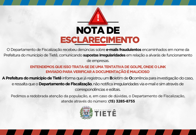 NOTA DE ESCLARECIMENTO