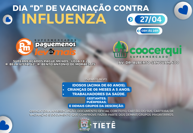 DIA D - VACINAÇÃO INFLUENZA