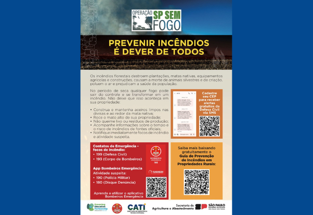 campanha de conscientização com orientações práticas para a prevenção de incêndios florestais nas áreas rurais.