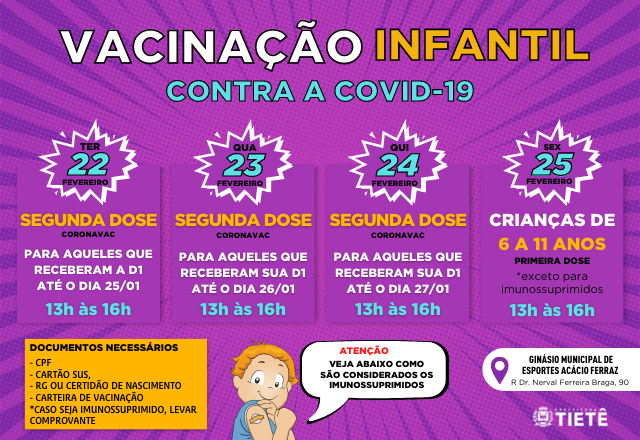 VACINAÇÃO INFANTIL CONTRA A COVID-19