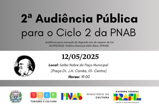 Secretaria de Cultura realiza segunda audiência pública para execução do Ciclo 2 da Política Nacional Aldir Blanc (PNAB)