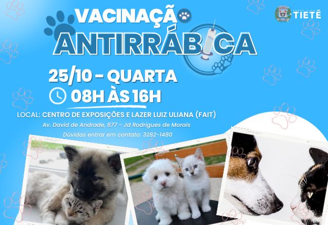 VACINAÇÃO ANTIRRÁBICA- 25/10