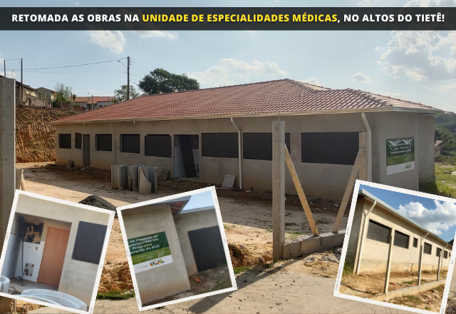 RETOMADA AS OBRAS NO CENTRO DE ESPECIALIDADES!