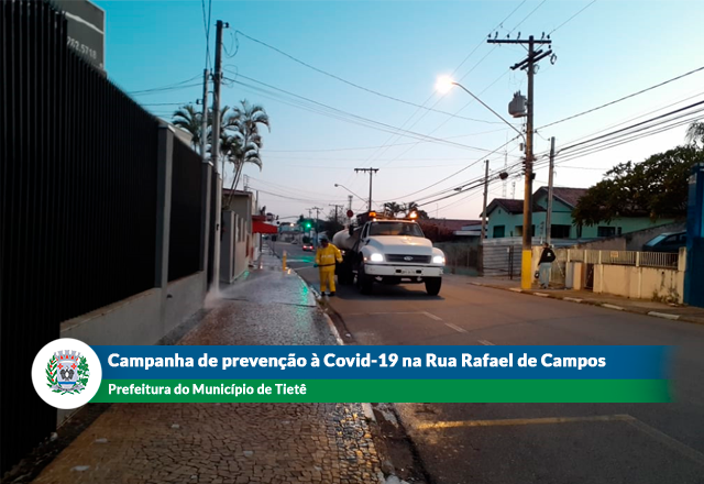 Campanha de prevenção à Covid-19 na Rua Rafael de Campos