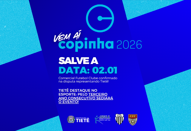 Tietê é confirmada como sede da Copa São Paulo de Futebol Júnior 2026 pelo terceiro ano consecutivo