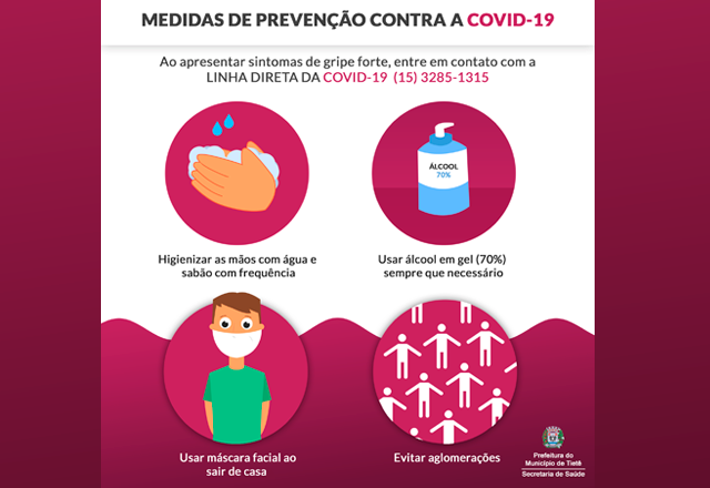 Medidas de prevenção contra a COVID-19