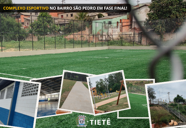 COMPLEXO ESPORTIVO NO BAIRRO SÃO PEDRO EM FASE FINAL!
