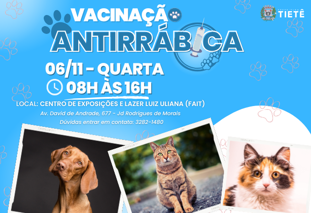 VACINAÇÃO ANTIRRÁBICA - 06/11