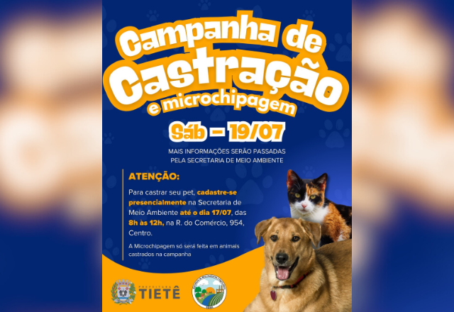 Campanha de Castração e Microchipagem