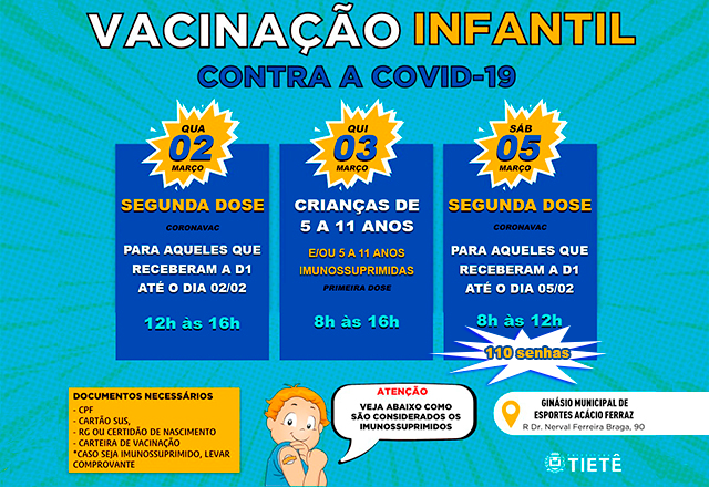 VACINAÇÃO INFANTIL CONTRA A COVID-19