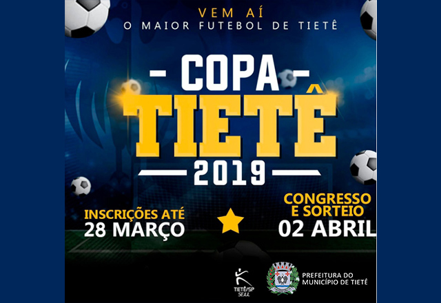 Secretaria de Esportes abre inscrições para a Copa Tietê 2019