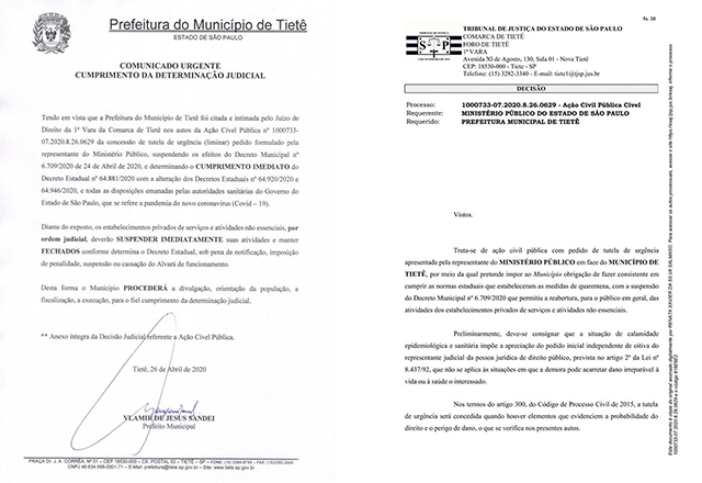 Comunicado Urgente - Decisão Judicial