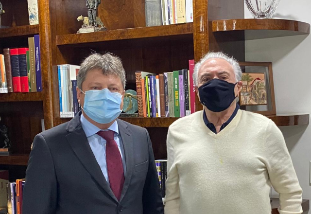 PREFEITO VLAMIR SANDEI ESTEVE COM O PRESIDENTE MICHEL TEMER