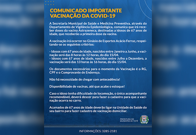 Vacinação contra a Covid-19