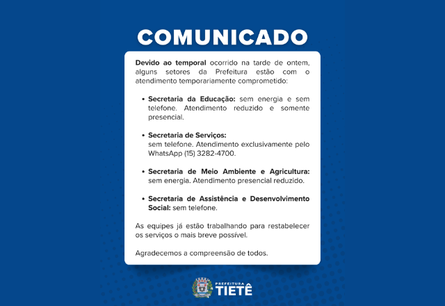 COMUNICADO URGENTE! 23/09