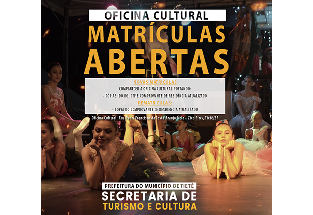 Oficina Cultural abre matrículas para 2019