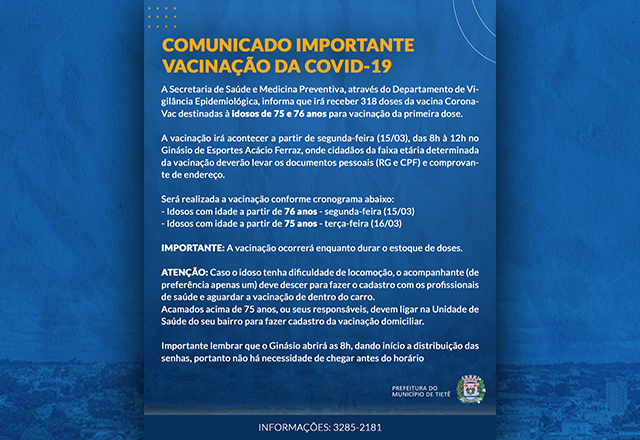 Vacinação contra a Covid-19