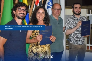 Secretaria de Cultura recebe compilado de registros de imigrantes