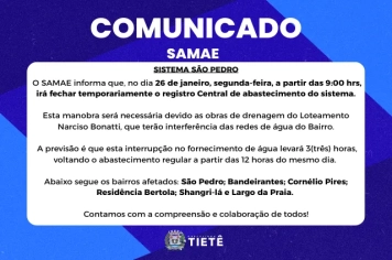 Comunicado Samae