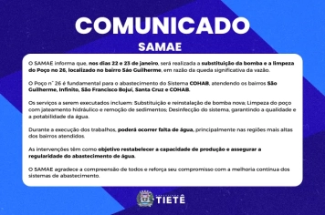 Comunicado Samae