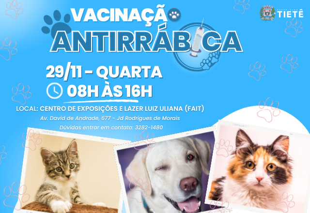 VACINAÇÃO ANTIRRÁBICA - 29/11