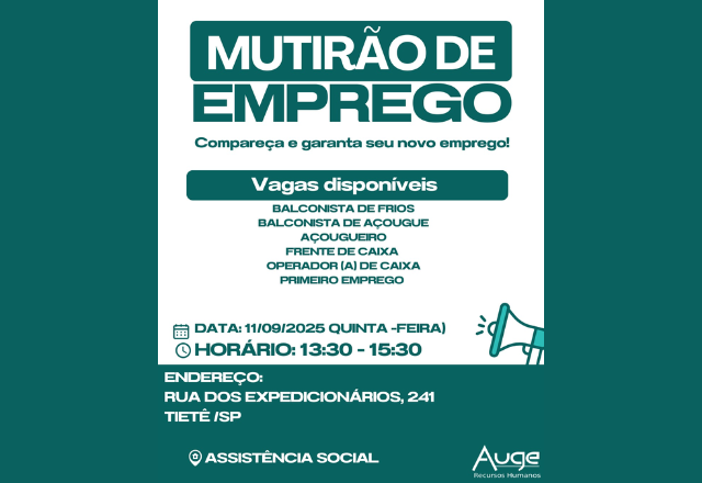 OPORTUNIDADE DE EMPREGO