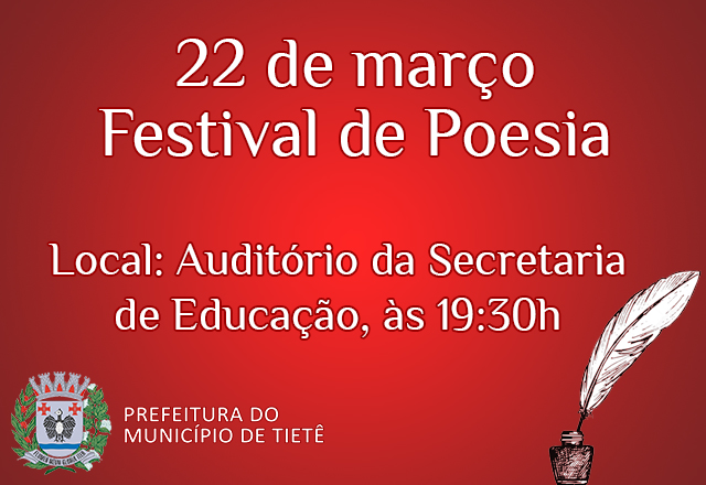 Secretaria da Educação realiza Festival de Poesia