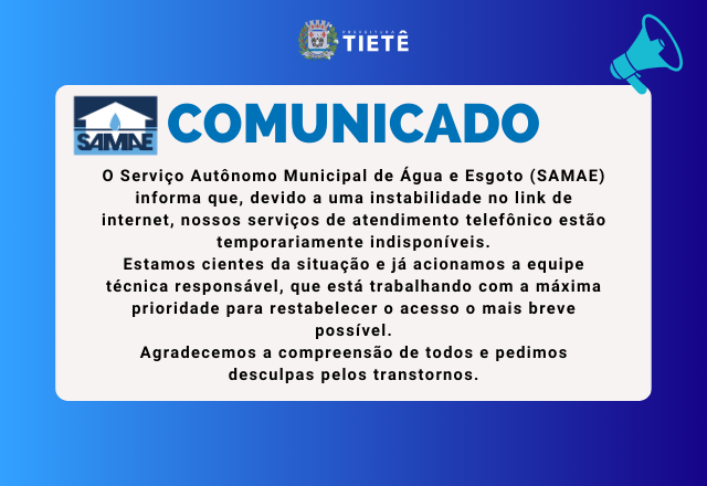 COMUNICADO SAMAE- 03/04