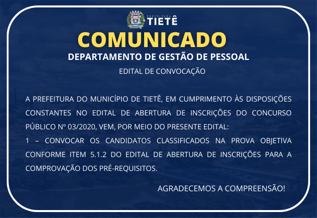 CONVOCAÇÃO AGENTE COMUNITÁRIO DE SAÚDE