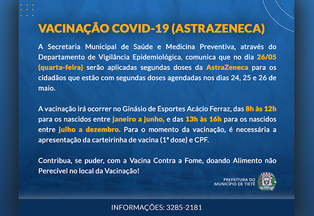 Segunda dose da AstraZeneca