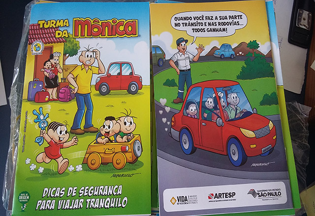 Assistência Social recebe Gibis de Conscientização de Trânsito da ARTESP