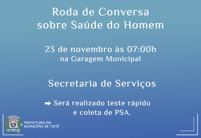 Prefeitura realiza evento de conscientização à saúde do homem