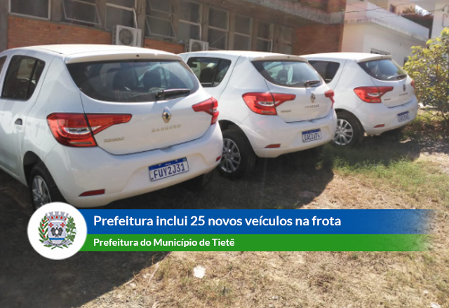 Prefeitura incluí 25 novos veículos na frota