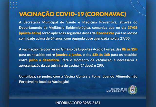 Segunda dose da CoronaVac