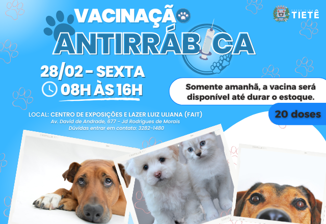VACINAÇÃO ANTIRRÁBICA - 28/02