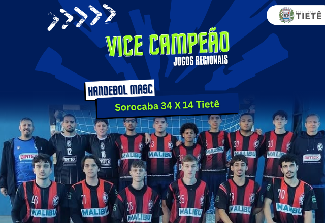 HANDEBOL VICE CAMPEÃO DOS JOGOS REGIONAIS