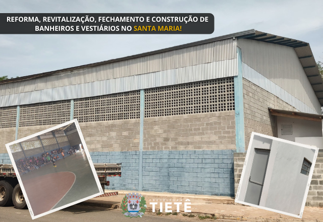 OBRAS PARA O ESPORTE NO BAIRRO TERRAS DE SANTA MARIA!