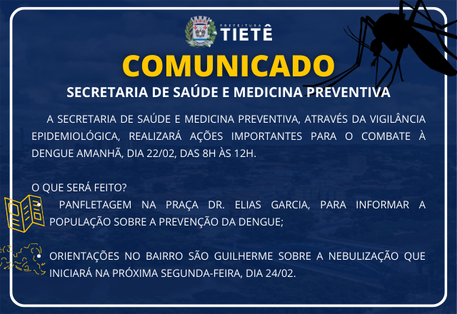 COMUNICADO - combate à dengue