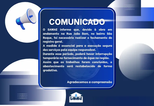 COMUNICADO SAMAE