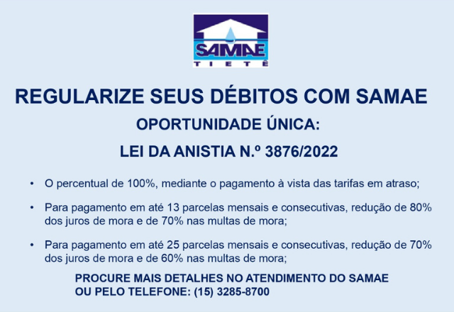 COMUNICADO SAMAE