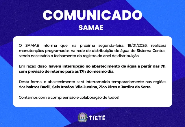 Manutenção SAMAE