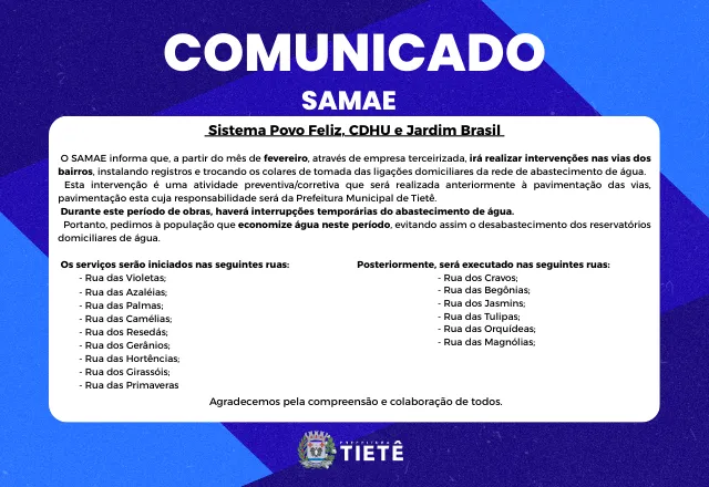 Comunicado Samae