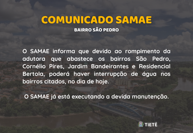 COMUNICADO SAMAE