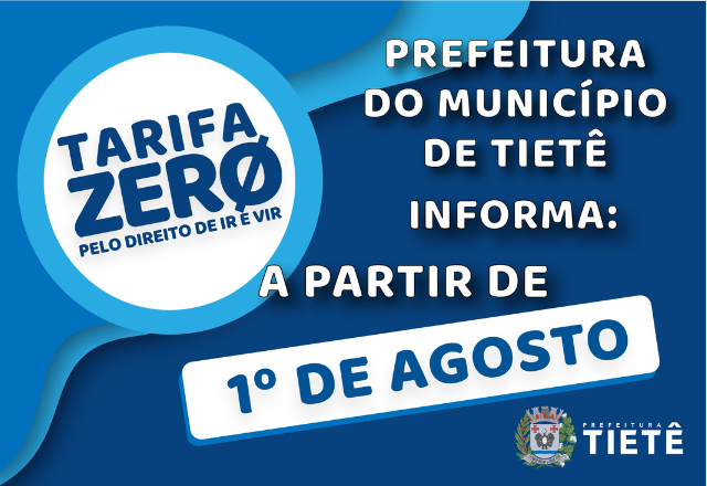 PROGRAMA DE TRANSPORTE COLETIVO TARIFA ZERO INICIARÁ EM 1º DE AGOSTO