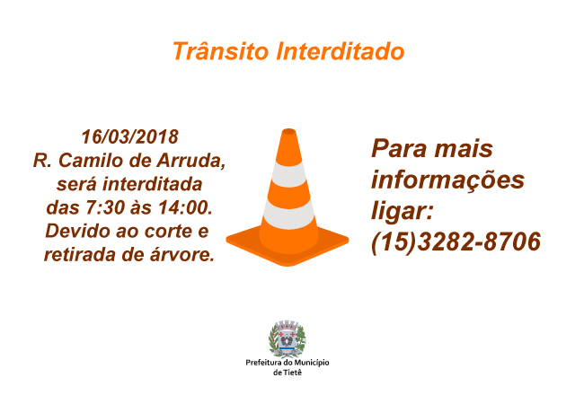 Transito Interditado na Rua Santa Cruz