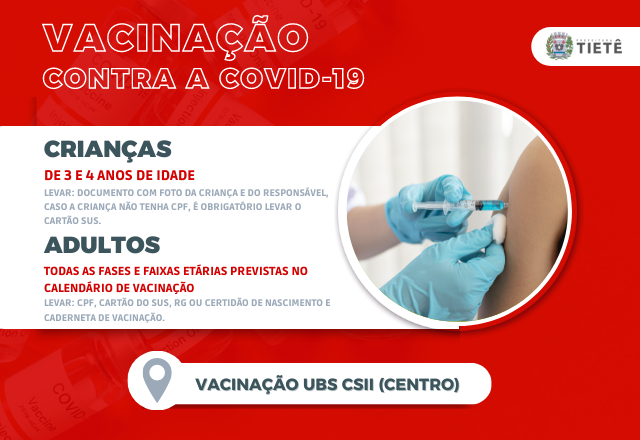 VACINAÇÃO CONTRA A COVID-19 NA UBS CS II (CENTRO)